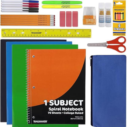 12 Pack of 30 Piece Sets Bulk School Supplies Kits for Girls, Boys Back to School Supplies Box Bundle Pack for Kids Kindergarten, Elementary Includes Notebook, Folders, Pens, Pencils, and More
