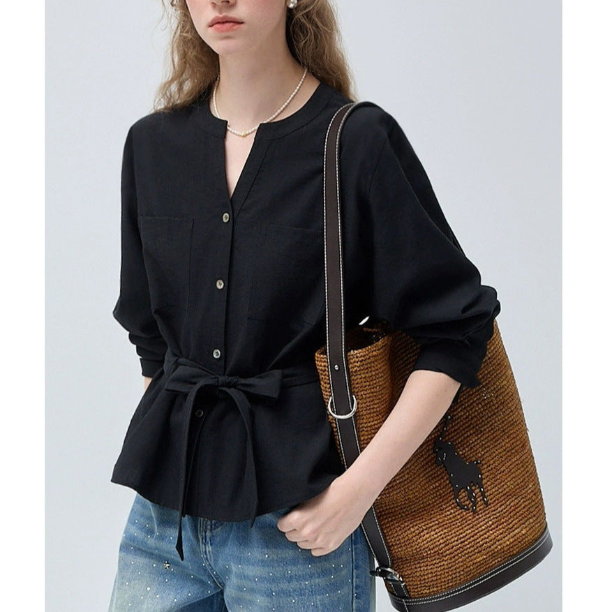 New Stylish Womens Lyocell Blouseshirt
