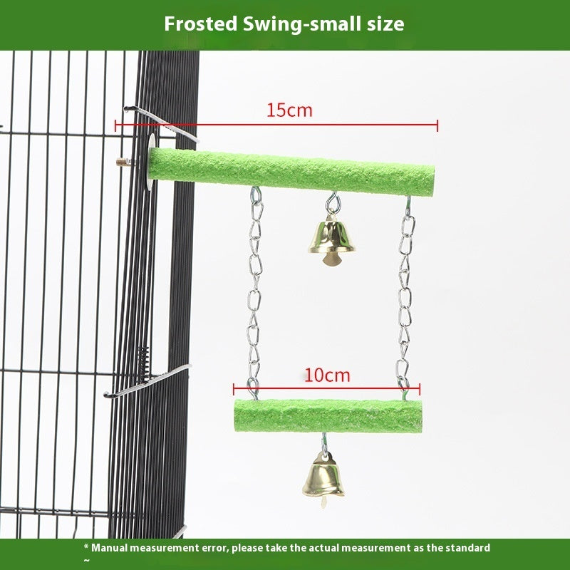 Parrot Solid Wood Stand Rod Swing Grinding Claw Toy