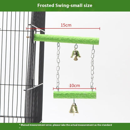 Parrot Solid Wood Stand Rod Swing Grinding Claw Toy