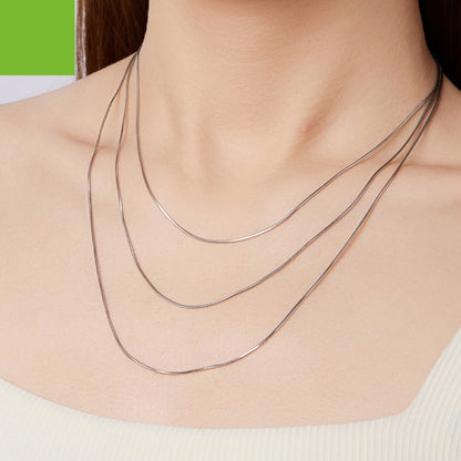 S925 Sterling Silver Plated K Gold Base Necklace