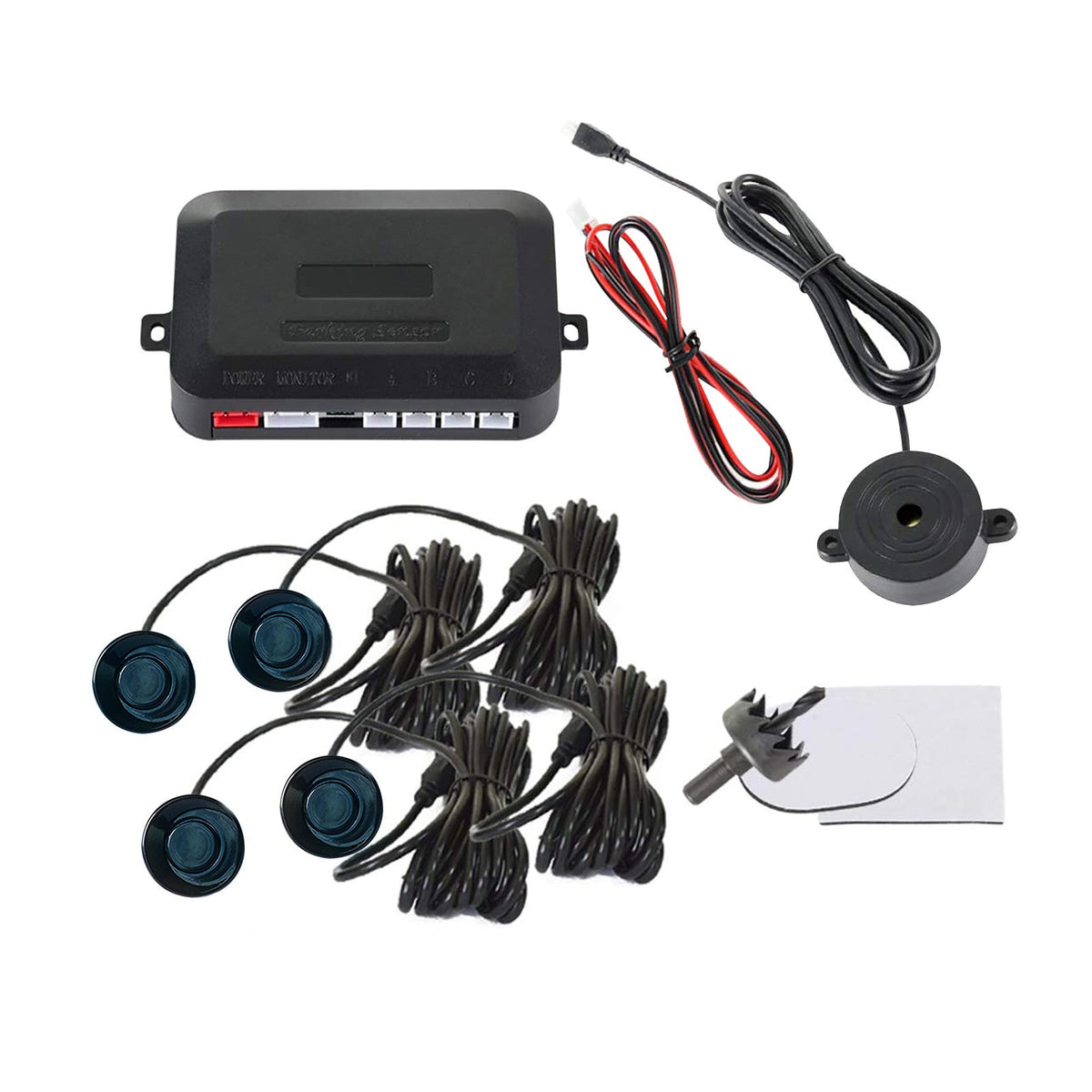 4-probe Screen Less Pure Buzzer Reversing Radar
