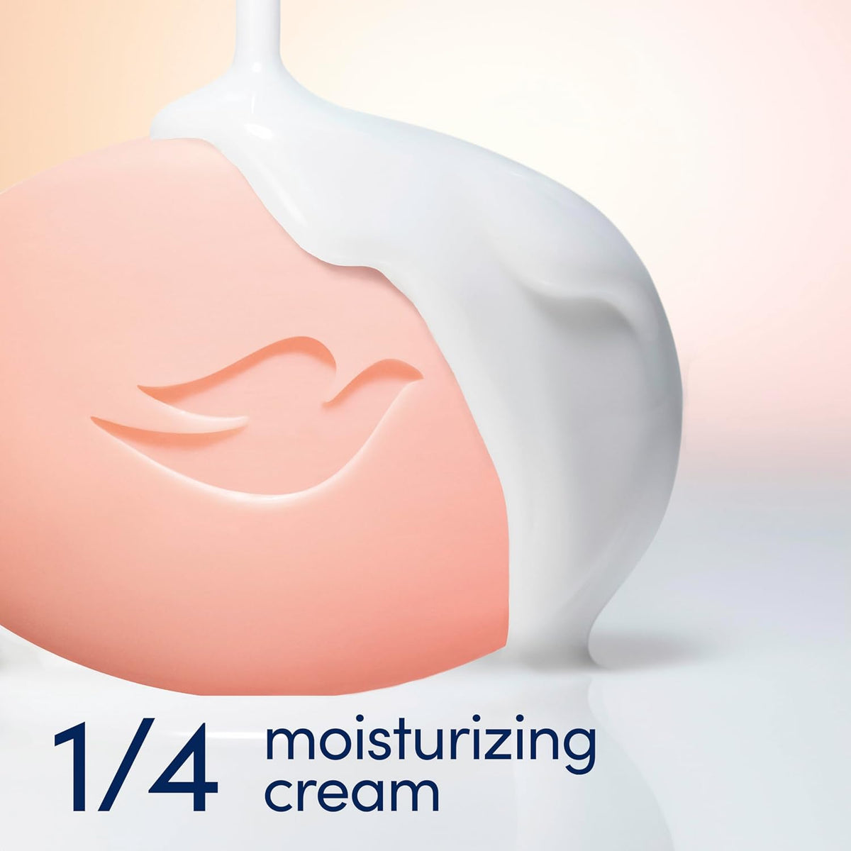 Dove Beauty Bar Soap Rebalancing White Peach & Rice Milk 6 Count for a Nourished and Moisturized Skin, with ¼ Moisturizing Cream Plant-Based Formula, 3.75 oz