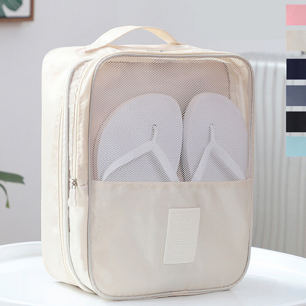 Twill Oxford Cloth Shoes Travel Storage Bags Three-layer Waterproof Shoe Bag