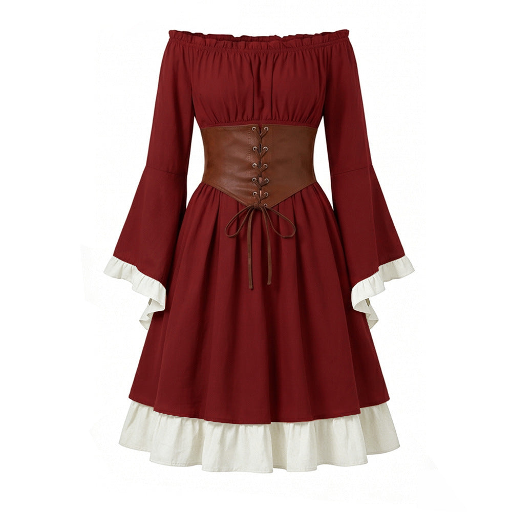 Halloween Costume Binding Corset Medieval Dress