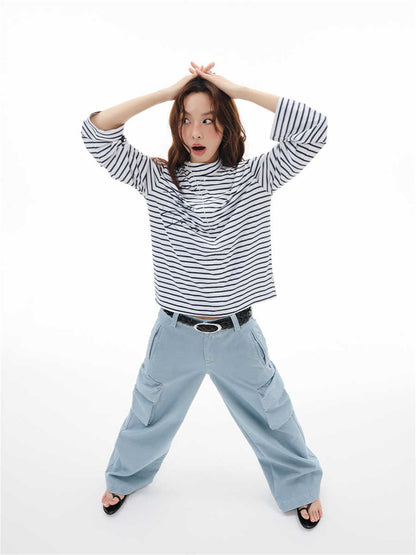 Pullover Zipper Loose Sunscreen Long T Blouse