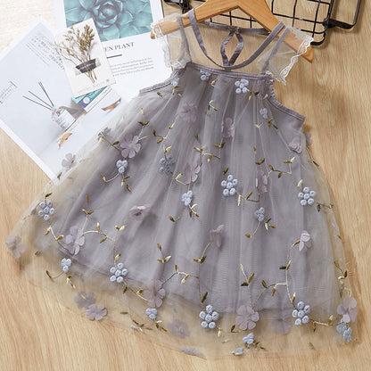 Lace gauze dress