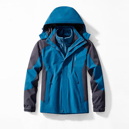3-in-1 Mink-velvet Liner Two-piece Set Detachable Warm And Windproof Shell Jacket