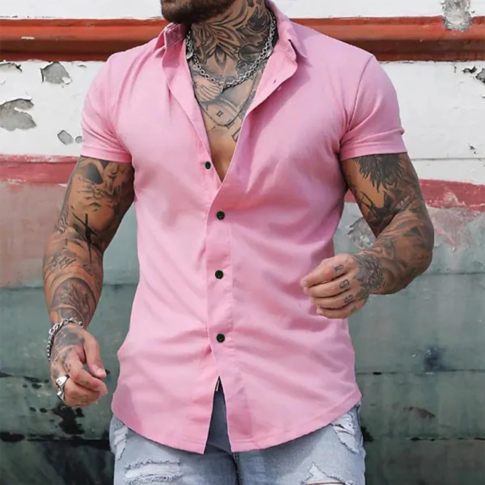 Muscle Men Shaping Simple Shirt