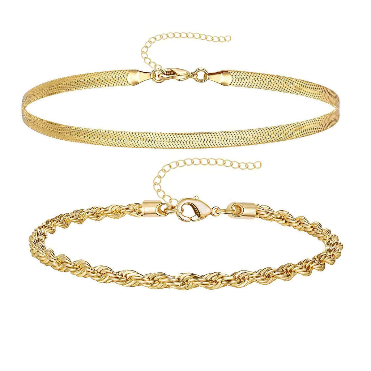 Multi-layer Light-luxury Bracelet Round-bead Chain Anklet