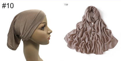 Modal Solid-color Thin-edged Breathable Headscarf