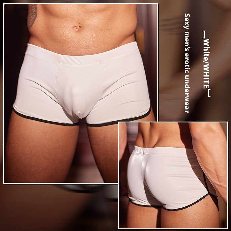 Men's Boxer Briefs Leather Sexy Trend