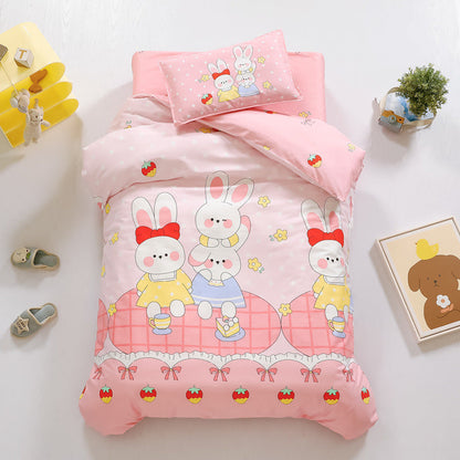 Cotton Kindergarten Three-piece Bedding Set