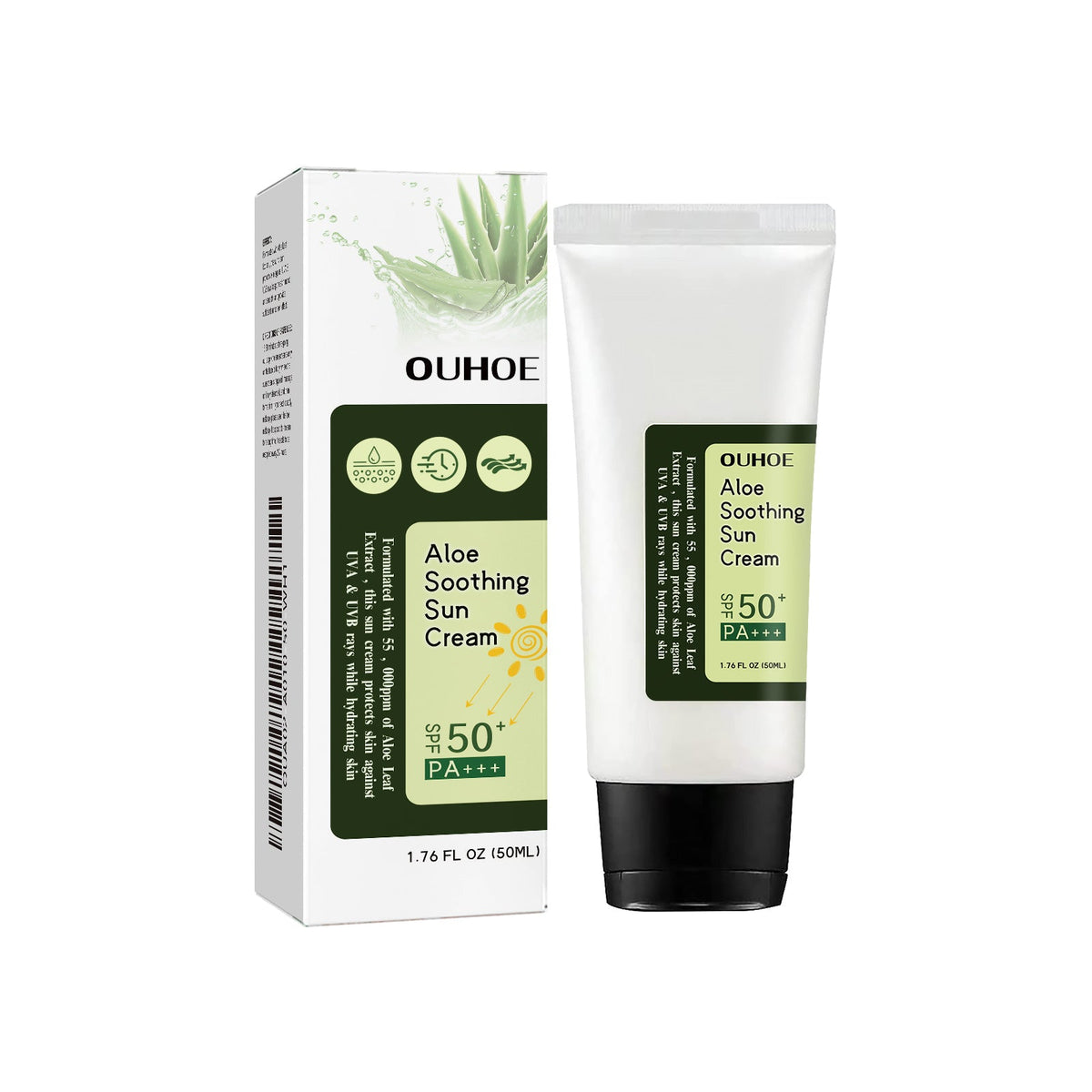 Aloe Vera Protective Cream, Hydrating Fresh Isolating UV Protection Cream