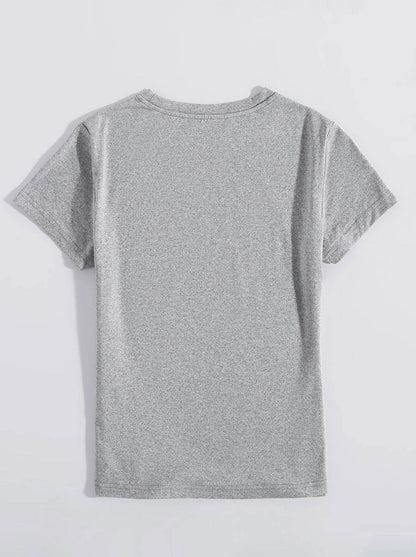 HAPPY EASTER Round Neck Short Sleeve T-Shirt