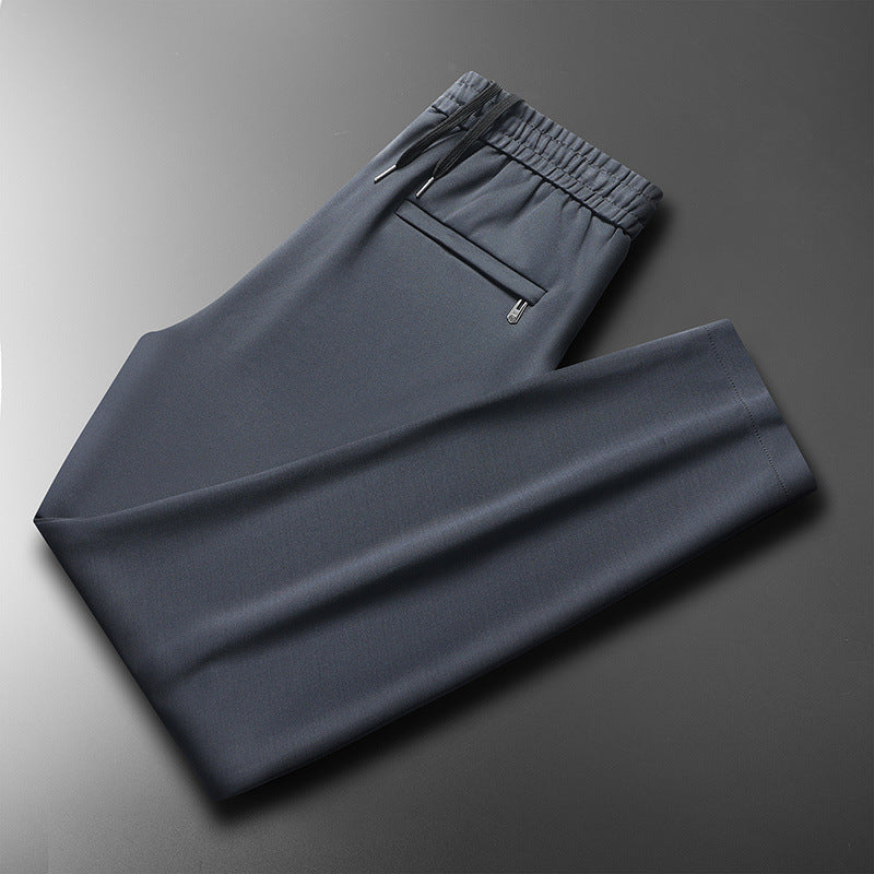 Men Cool Ice Silk Quick Dry Straight Leg Pants