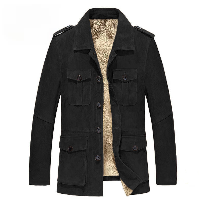 Men's Coat Shearling Fleece Faux Fur Jacket