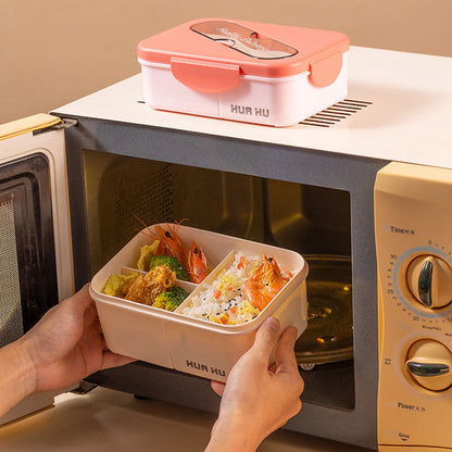 Japanese style simple portable compartment lunch box microwaveable lunch box