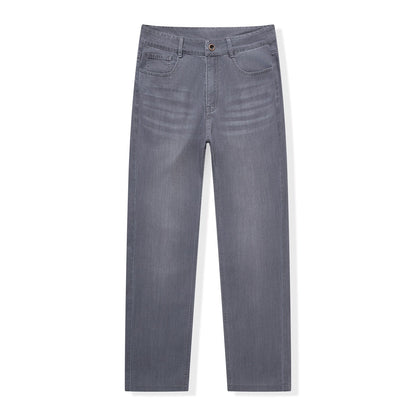 Mens Straight-Leg Loose-Fit Stretch Wrinkle-Resistant Trousers