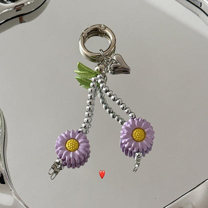 Cute Flower-shaped Bag Charm Keychain