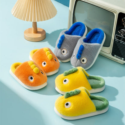 Children's Cotton Slippers Cute Dragon Home Non-slip Waterproof