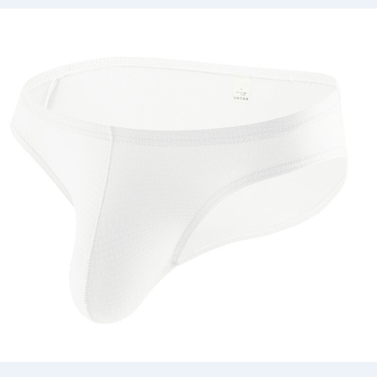 Men's Thick Ice Silk Solid Color Briefs