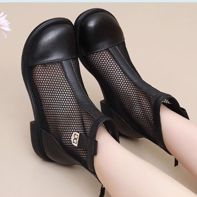 Womens Summer Thin Mesh Breathable Martin Boots