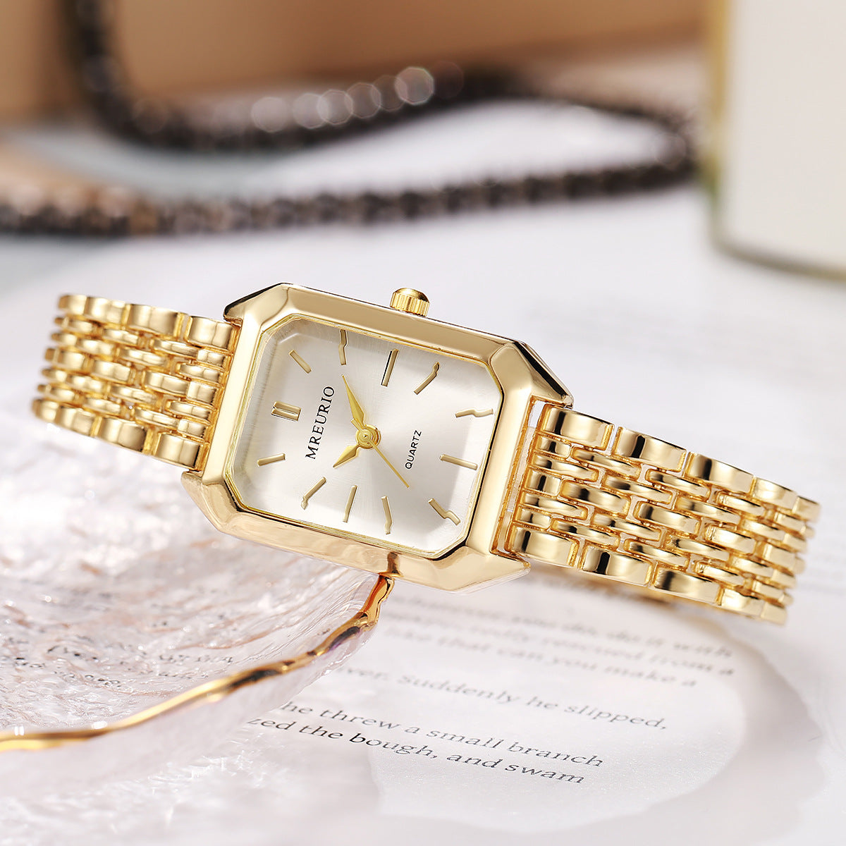 Square Ladies' Steel-band Watch