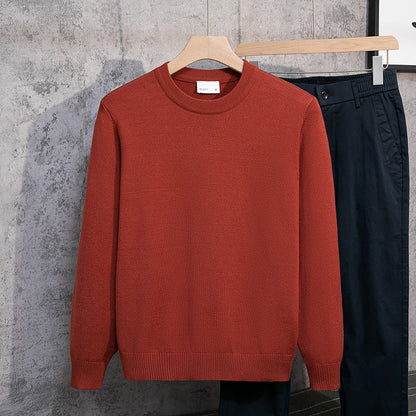 Mens Knitted Pullover With A Crew Neck