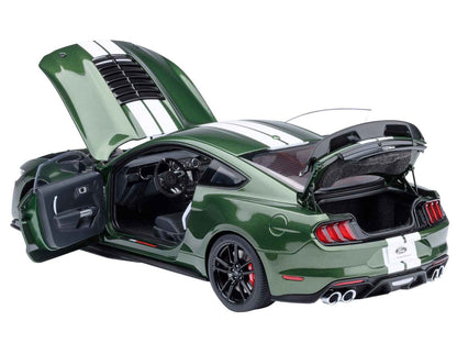 Ford Mustang Shelby GT500 Eruption Green Metallic with White Stripes 1/18 Model Car by Autoart