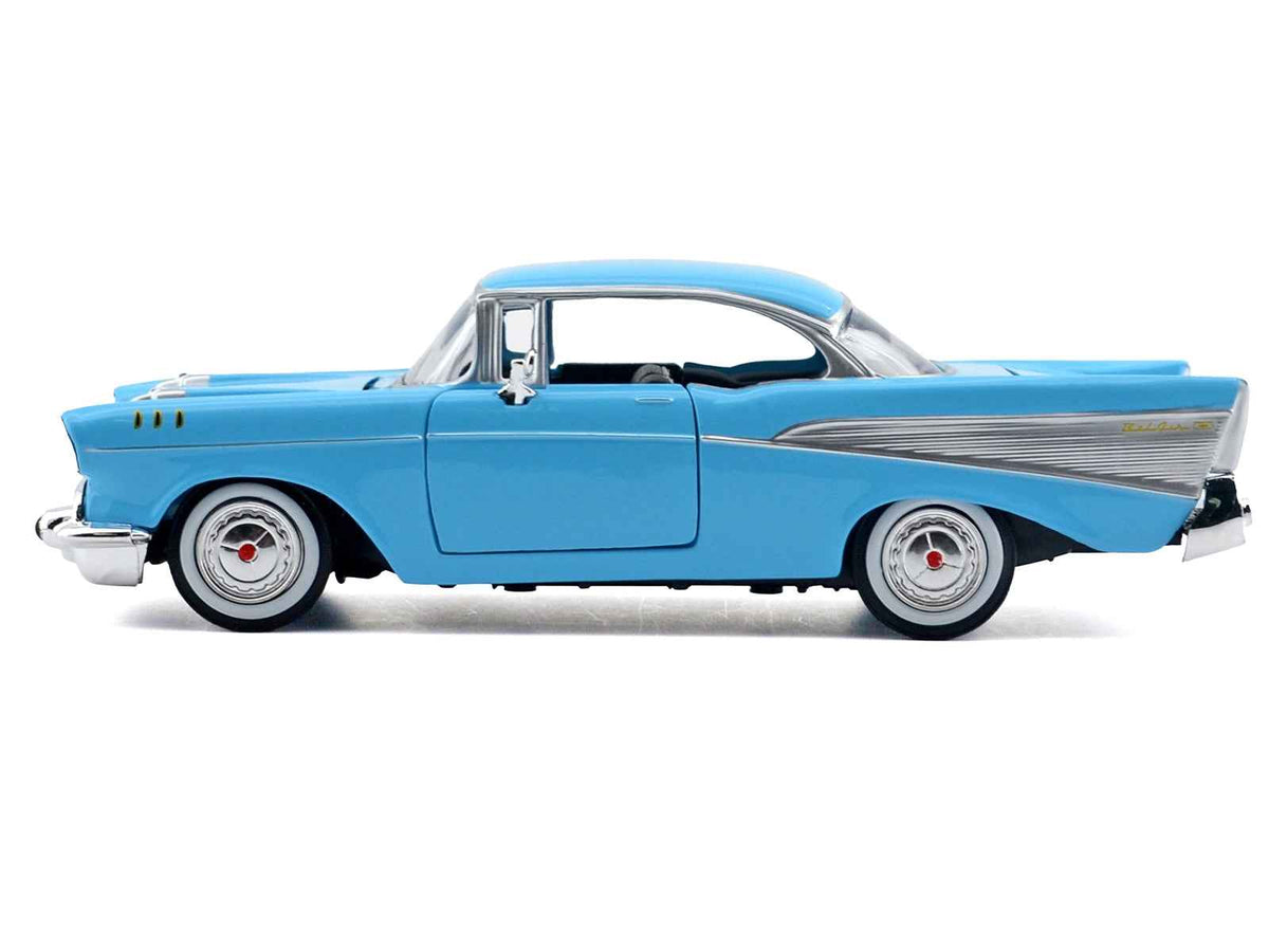 1957 Chevrolet Bel Air Light Blue "Timeless Legends" Series 1/24 Diecast Model Car by Motormax