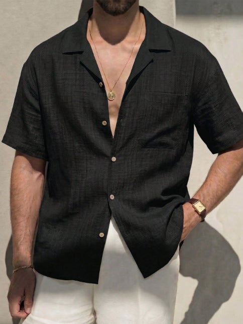 Mens Dress Shirt Summer Thin Style