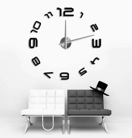 Oversized Acrylic Wall Clock, Modern Art Decor