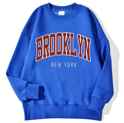 Personality Trend Printed Crew Neck Sweatshirt Women