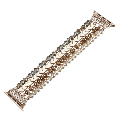 Suitable For Apple Watch IWatch87654Se Women's High-End Beaded Strap Jewelry Crystal Wrist