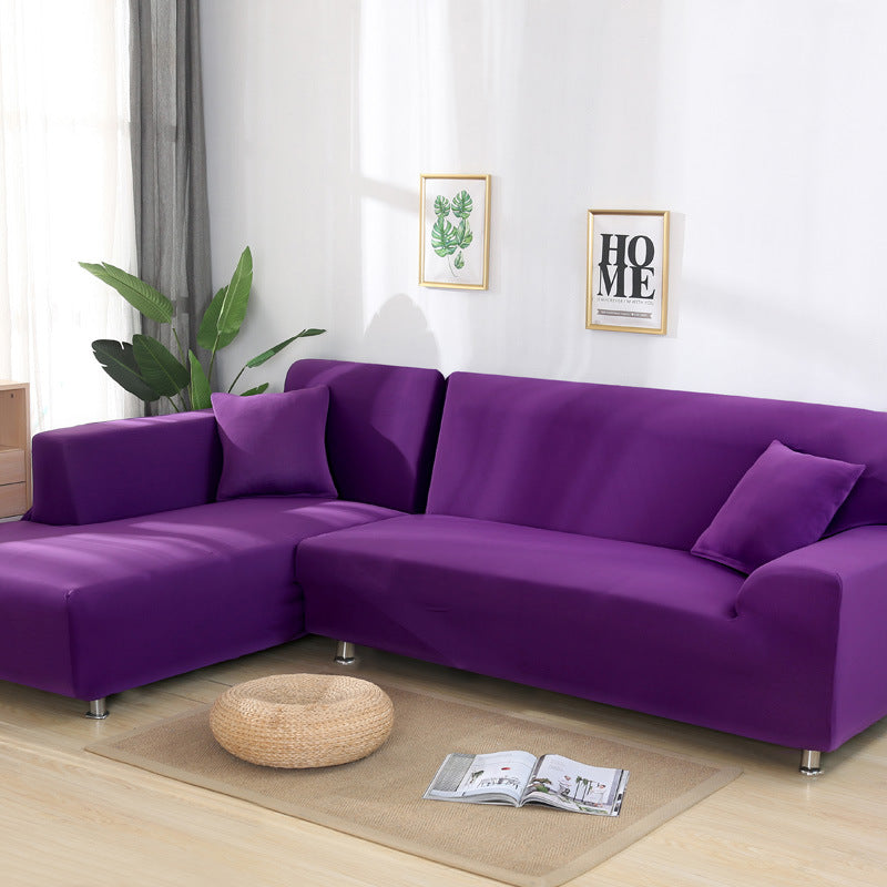 Solid color sofa cover, elastic tight package, full cover, fabric sofa cover, sofa cushion, sofa cover