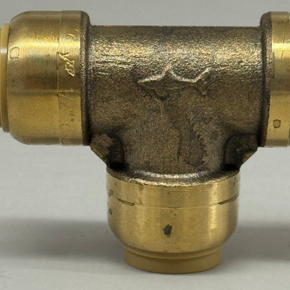 SHARKBITE Push To Connect Tee 1/2"x1/2"x1/2" Brass U362LFA