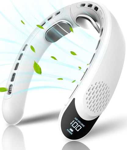Fashionable New Quad-Core USB Neck-Hanging Fan