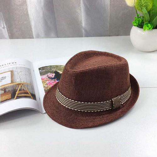Children's performance jazz straw hat