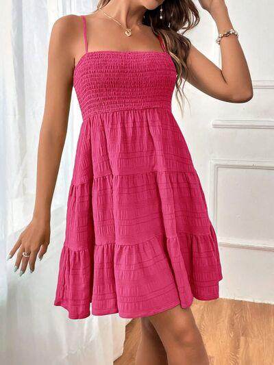 Tiered Smocked Square Neck Cami Dress for Casual Style