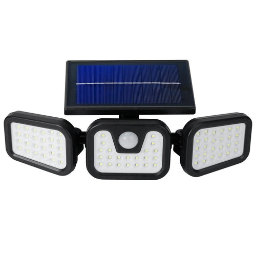 74 LEDs 3 Adjustable Solar Head Motion Sensor Flood Light