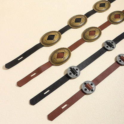Retro Ethnic Style Metal Carved Belt