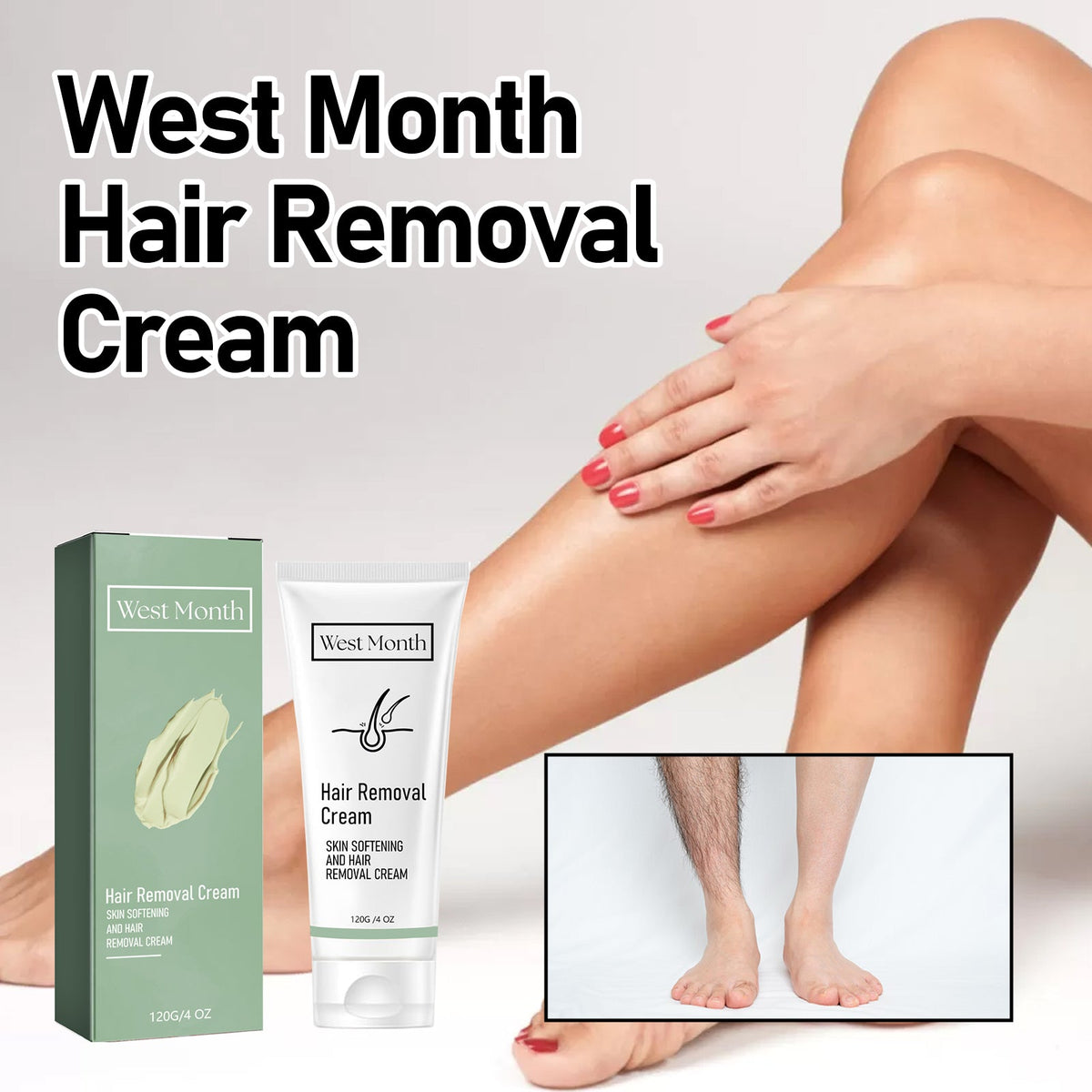 Hair Removal Cream, Full Body Underarm Lip Gentle Depilation Does Not Stimulate Smooth And Delicate Skin