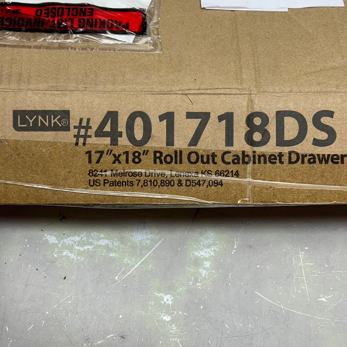 LYNK Easy Mount Professional Roll Out Cabinet Organizer 17"x18" Chrome 401718WB