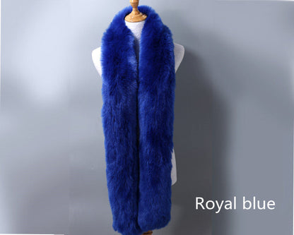 Faux Fox Fur Scarf And Fur Long Women Winter