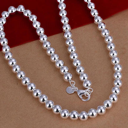 Classic Silver Jewelry Buddhist Rosary Necklace Accessory