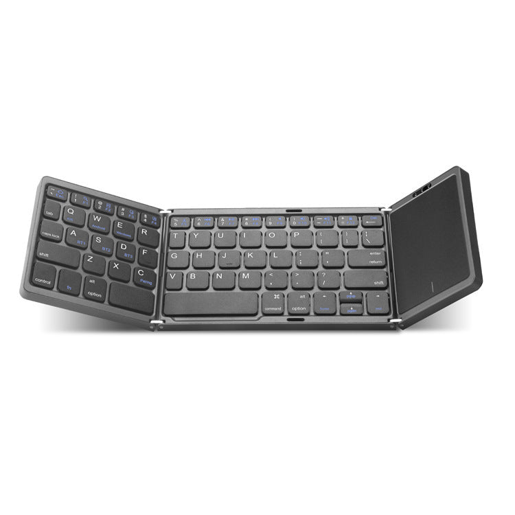 Three Folding Wireless Bluetooth Keyboard Touch Pad Mobile Phone Tablet Notebook Portable Folding Keyboard