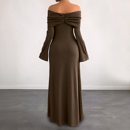 One-Shoulder Fitted Long Dress for Women