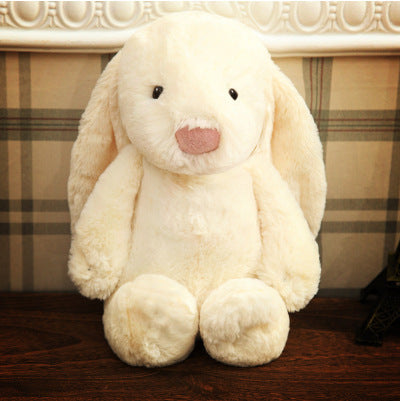 Embroidered Bunny Doll Plush Toy Long Eared Bunny Baby Sleeping with Big Eared Bunny Doll