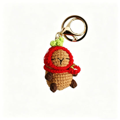 Finished Crocheted Capybara Pendant